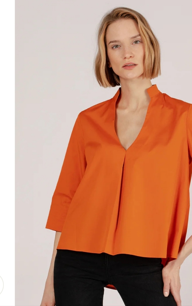 NWT Harshman Spirea Blouse Burnt Orange